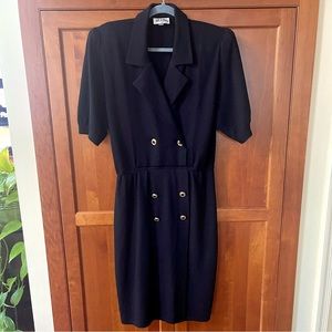 St.John Knit Black Dress Size 14